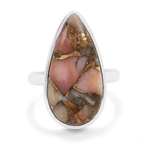 12ct Copper Mojave Pink Opal Sterling Silver Aryonna Ring