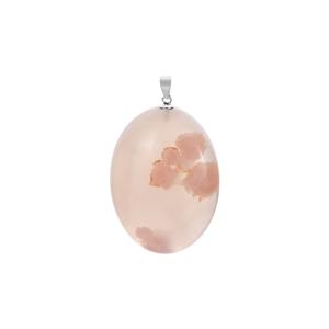 90ct Sakura Agate Sterling Silver Pendant