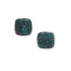 4.50ct Lhasa Turquoise Sterling Silver Aryonna Earrings 
