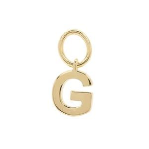 Molte G Letter Charm in Gold Plated Silver