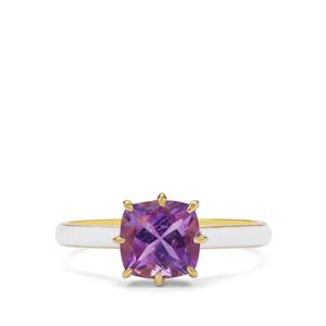 1.35ct Moroccan Amethyst Midas Ring With Enameling 