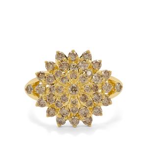 1ct Champagne Argyle Diamond 9K Gold Ring