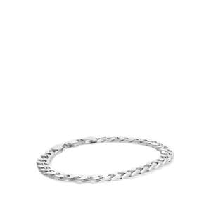 8" Sterling Silver Altro Flat Curb Bracelet 11.30g