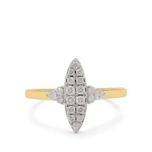 1/3ct Argyle Diamond 9K Gold Tomas Rae Ring 