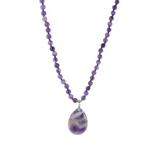 Amethyst Sterling Silver Necklace  244.90cts