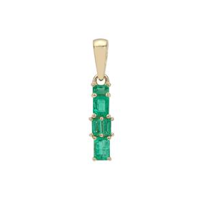 Panjshir Emerald Pendant in 9K Gold 0.55ct