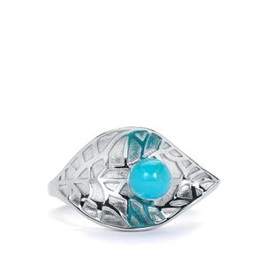 1cts Turquoise Sterling Silver Ring 