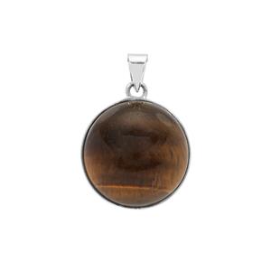 Tiger's Eye Pendant in Sterling Silver 56.30cts