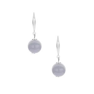 18ct Type A Lavender Jadeite Sterling Silver Earrings 