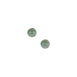 10ct Type A Burmese Jadeite Sterling Silver Earrings 