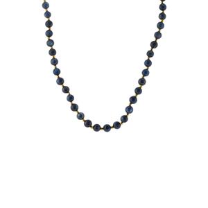 86.43cts Kyanite Gold Tone Sterling Silver Necklace 
