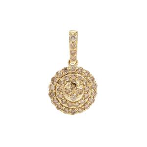 3/4ct Champagne Argyle Diamonds 9K Gold Pendant 