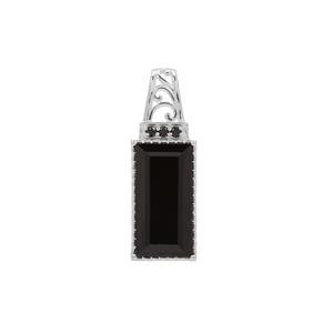 Black Spinel Pendant in Sterling Silver 14.10cts