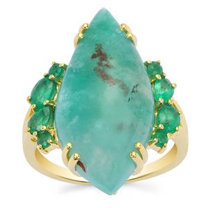 Aquaprase™ Ring with Zambian Emerald in 9K Gold 10.55cts