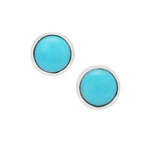 2.40ct Turquoise Sterling Silver Earrings