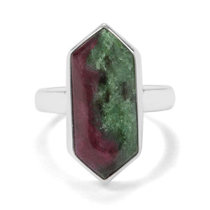 11.05ct Ruby-Zoisite Sterling Silver Aryonna Ring 