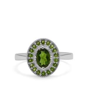 1.10ct Chrome Diopside Sterling Silver Ring