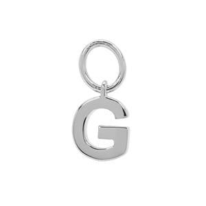 Molte G Letter Charm in Sterling Silver
