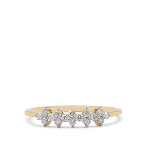 1/4ct Diamond 9K Gold Tomas Rae Ring 