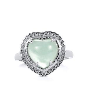 3.60cts Aquamarine Sterling Silver Ring 