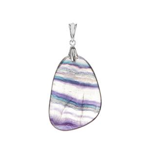Rainbow Fluorite Pendant in Sterling Silver 45cts