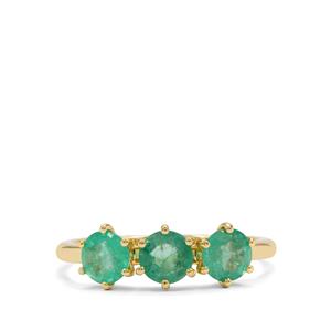 1.40ct Zambian Emerald 9K Gold Ring 