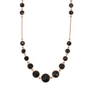 45.75ct Black Onyx Rose Gold Vermeil Necklace 