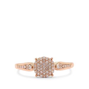 1/4ct Pink Diamonds 9K Rose Gold Ring 