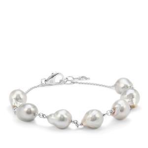 South Sea Cultured Pearl Sterling Silver Bracelet (9mm)