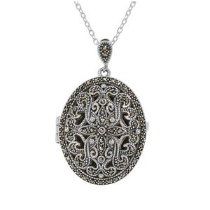 0.40ct Marcasite Sterling Silver Necklace 