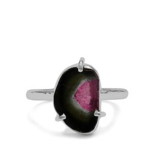 2.60ct Watermelon Tourmaline Sterling Silver Aryonna Ring
