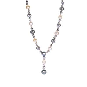 Tahitian & South Sea Cultured Pearl Sterling Silver Necklace 