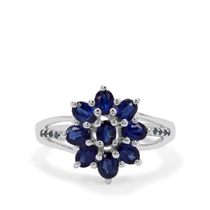 Nilamani & Blue Diamond Sterling Silver Ring ATGW 1.97cts