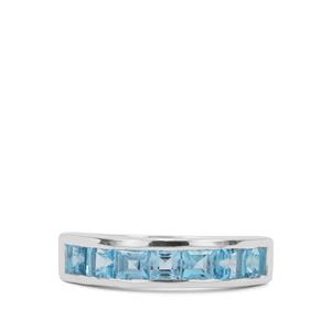 1.63ct Swiss Blue Topaz Sterling Silver Ring