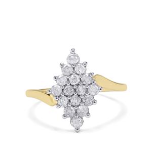 3/4ct GH Diamonds 9K Gold Ring