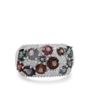  Mahenge, Purple Spinel & White Zircon Sterling Silver Ring ATGW 4.10cts
