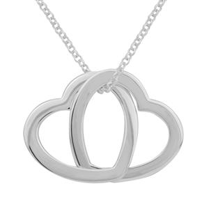 Sterling Silver Heart  Pendant Necklace 