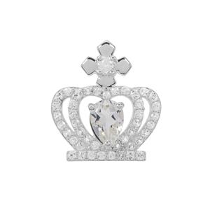 1.50cts White Topaz Sterling Silver Pendant 