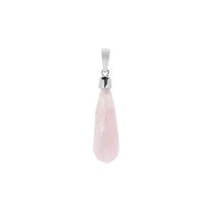 17.53ct Rose Quartz Sterling Silver Pendant