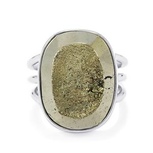 31ct Drusy Pyrite Sterling Silver Aryonna Ring 