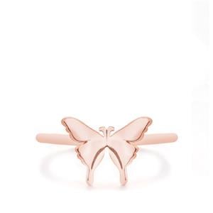 Butterfly Ring in Rose Gold Plated Sterling Silver