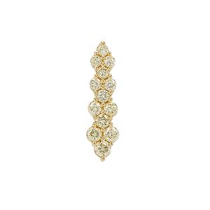 1/2ct Natural Canary Diamonds 9K Gold Pendant