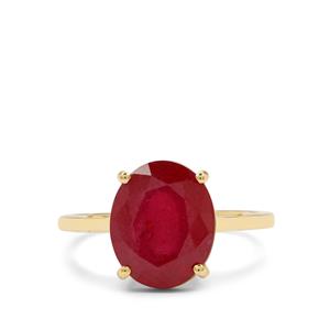 6.50cts Malagasy Ruby 9K Gold Ring (F)