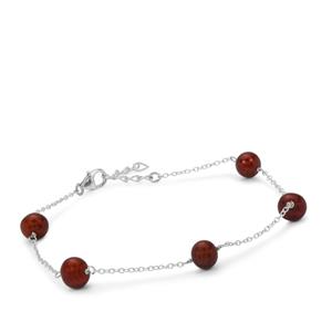Chocolate Cultured Pearl Sterling Silver Bracelet (7 MM)