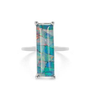 Mosaic Opal (7x20mm) Sterling Silver Ring 