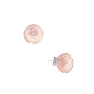 8.65cts Rose Quartz Sterling Silver Earrings 