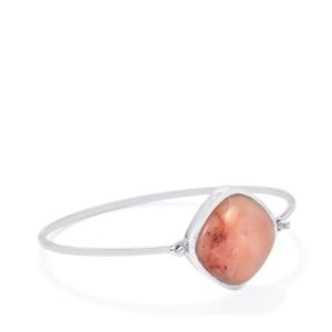 Pink Lady Opal Oval Bangle in Sterling Silver 16.22cts
