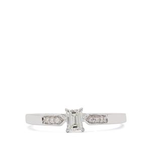 1/3cts Diamond 18K White Gold Lorique Ring 