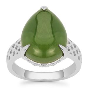 8.75cts Nephrite Jade Sterling Silver Ring
