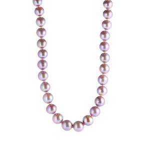 Naturally Lavender Edison Cultured Pearl Strand Sterling Silver Graduated Necklace
